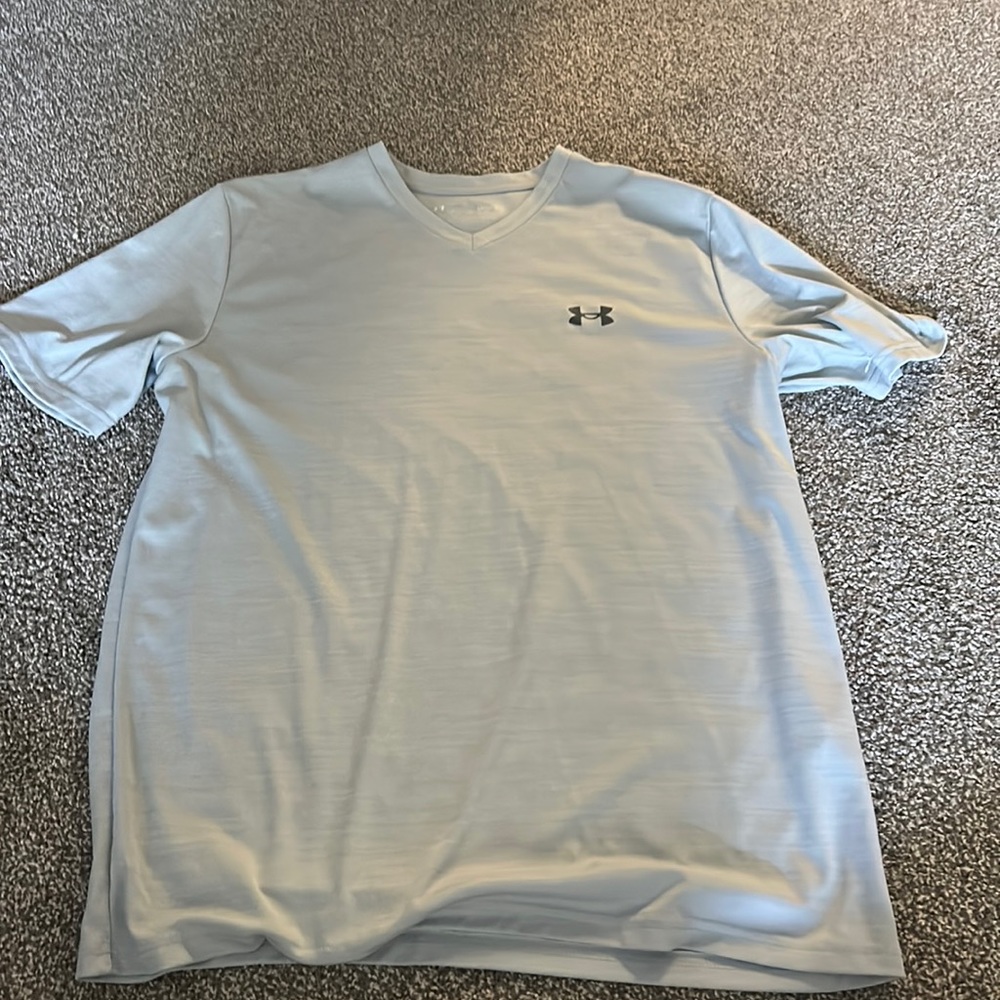 Gray Under Armour Workout Shirt